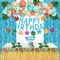 Summer Tropical Birthday Party Decorations – Beach Theme Supplies with Tablecloth, Happy Birthday Banner, Aloha Luau Balloons, Foil Fringe Curtains, Hibiscus & Palm Leaves, Cake Toppers
